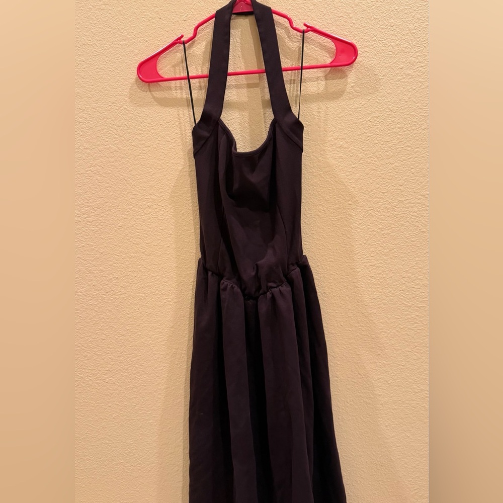 Elegant Brown Halter Dress